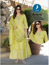 Anora By Kaya Cotton Printed Kurti With Bottom Dupatta Wholesale Online